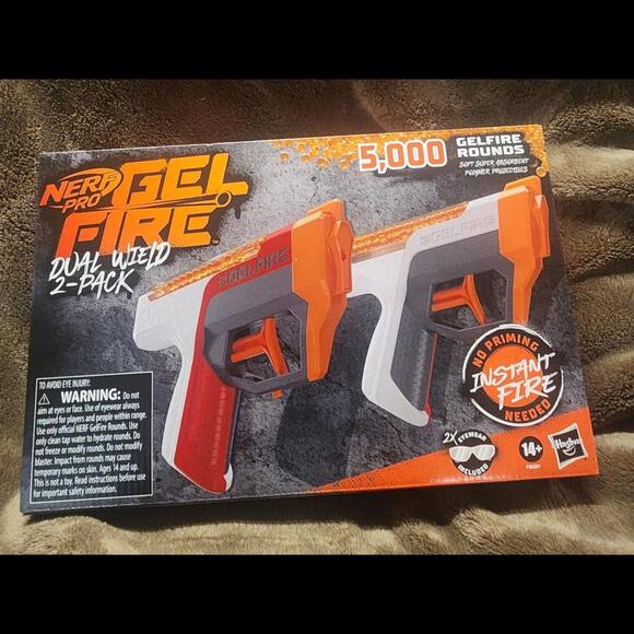 Nerf pro gel fire dual pack , 2 blasters 5000 gelfire rounds - Picture 1 of 4